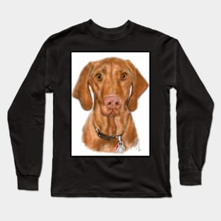 Young Handsome Vizsla Puppy Digital Art Long Sleeve T-Shirt